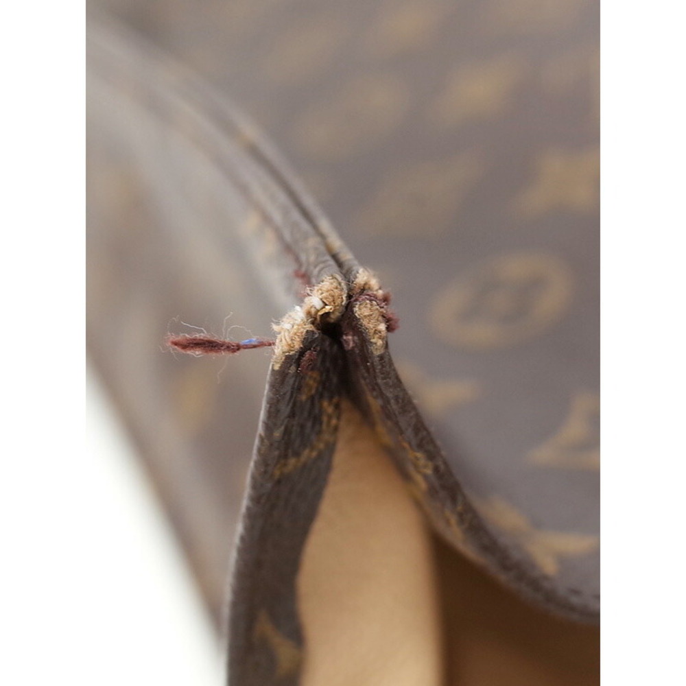 Louis Vuitton Monogram Bag Tote Sac Plat Leather Brown - Picture 7 of 8